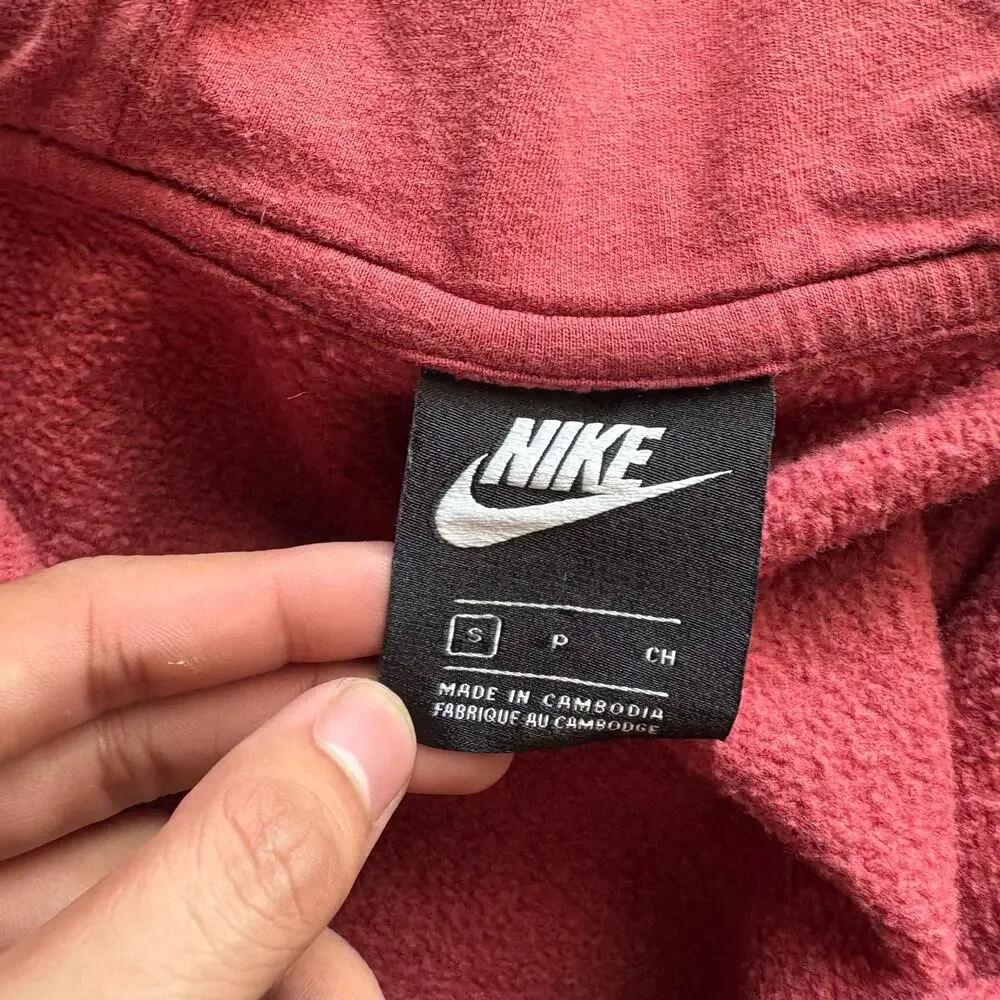 Nike Full Zip Hoodie Womens S Salmon Activewear Sportswear Athletic Swoosh - Picture 6 of 7